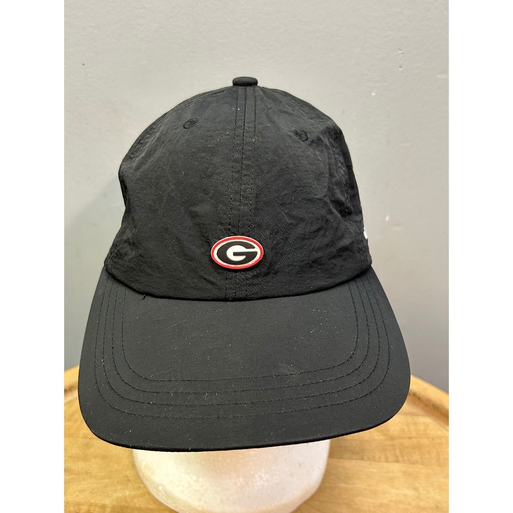 Georgia Bulldogs Hat‎ Unisex OSFM Black Swimming and Diving Nylon Strapback Cap
